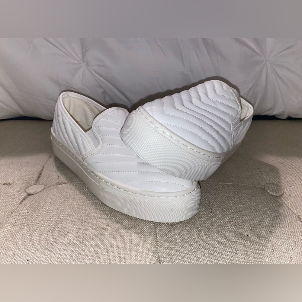 Quilted White Sneakers